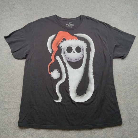 Disney Other - Nightmare Before Christmas Shirt Mens 2XL Disney Black Jack Skellington Santa